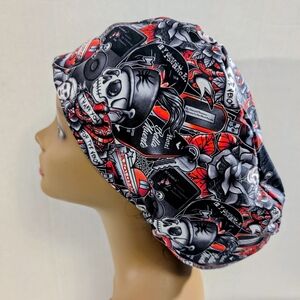 Romance, Euro Style Scrub Cap, Scrub Cap, Surgery Hat, Chemo Hat